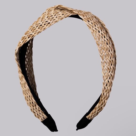 Hairitage Stretch It Out Hair Comb/Tan Raffia Headband & White Scrunchie. NWT - Picture 3 of 14